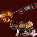 Waterproof Instant Read Digital Kitchen Thermometer - Perfect for Meat, BBQ, and Cooking!