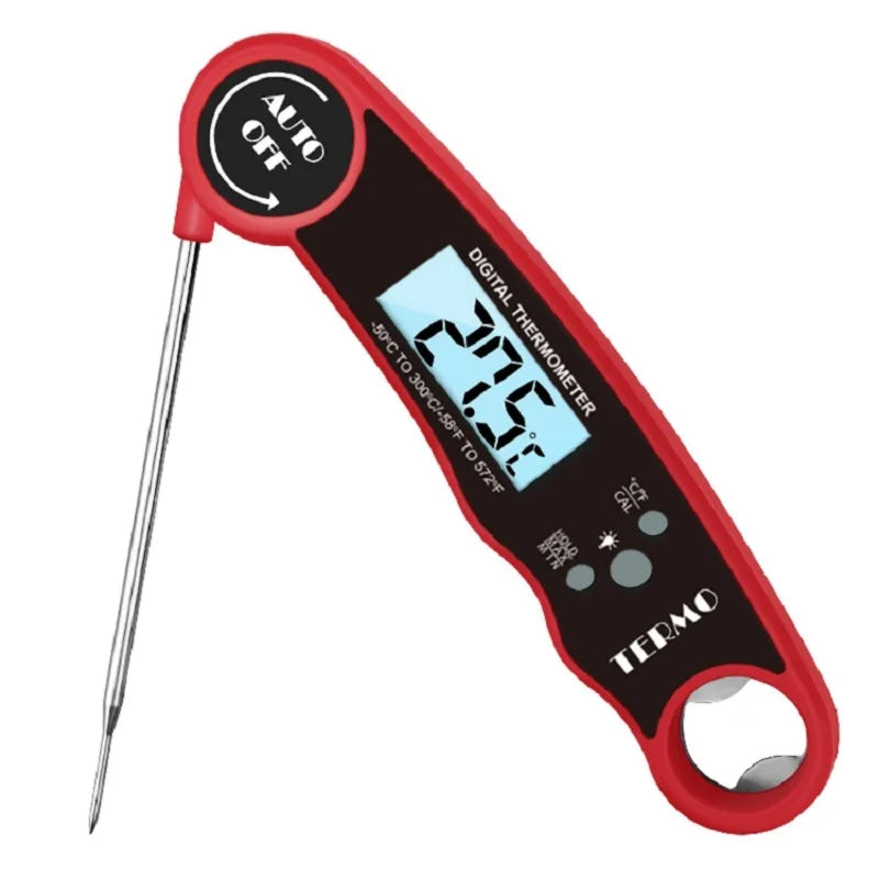 Waterproof Instant Read Digital Kitchen Thermometer - Perfect for Meat, BBQ, and Cooking!