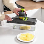 Transform Your Cooking with the 12-in-1 Green and Black Multifunctional Vegetable Slicer and Chopper - Perfect for Effortless Meal Prep!