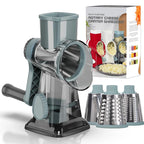 Transform Your Cooking Experience with the 3 in 1 Rotary Cheese Grater - Versatile Manual Vegetable Slicer and Grinder for Nuts, Cheese, and More!