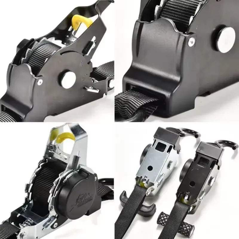 Ultimate Retractable Ratchet Strap for Secure Cargo Transport - Perfect for Motorcycles, Cars, and More!