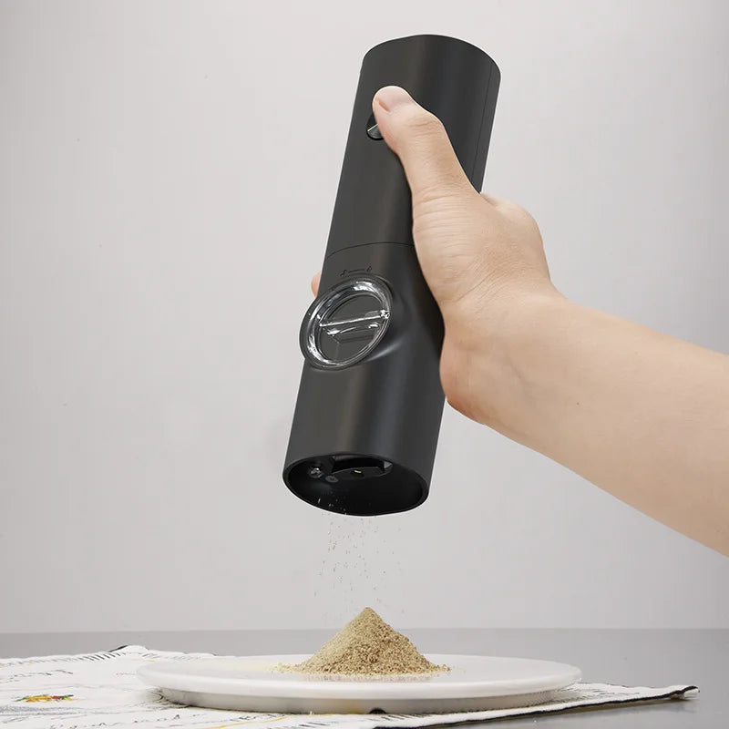 Revolutionary Electric Automatic Salt and Pepper Grinder Set - Rechargeable Gravity Spice Mill with Adjustable Coarseness for Effortless Seasoning
