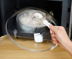 Versatile Microwave Food Splash Guard - High-Temperature Resistant Cover with Steam Vent and Handle for Effortless Heating