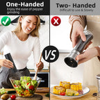Revolutionary Electric Automatic Salt and Pepper Grinder Set - Rechargeable Gravity Spice Mill with Adjustable Coarseness for Effortless Seasoning