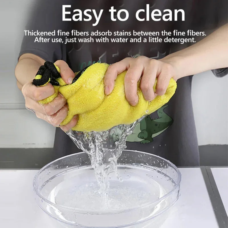 Premium Absorbent Microfiber Car Wash Towels - Thickened Yellow Cleaning Cloths in Multiple Sizes