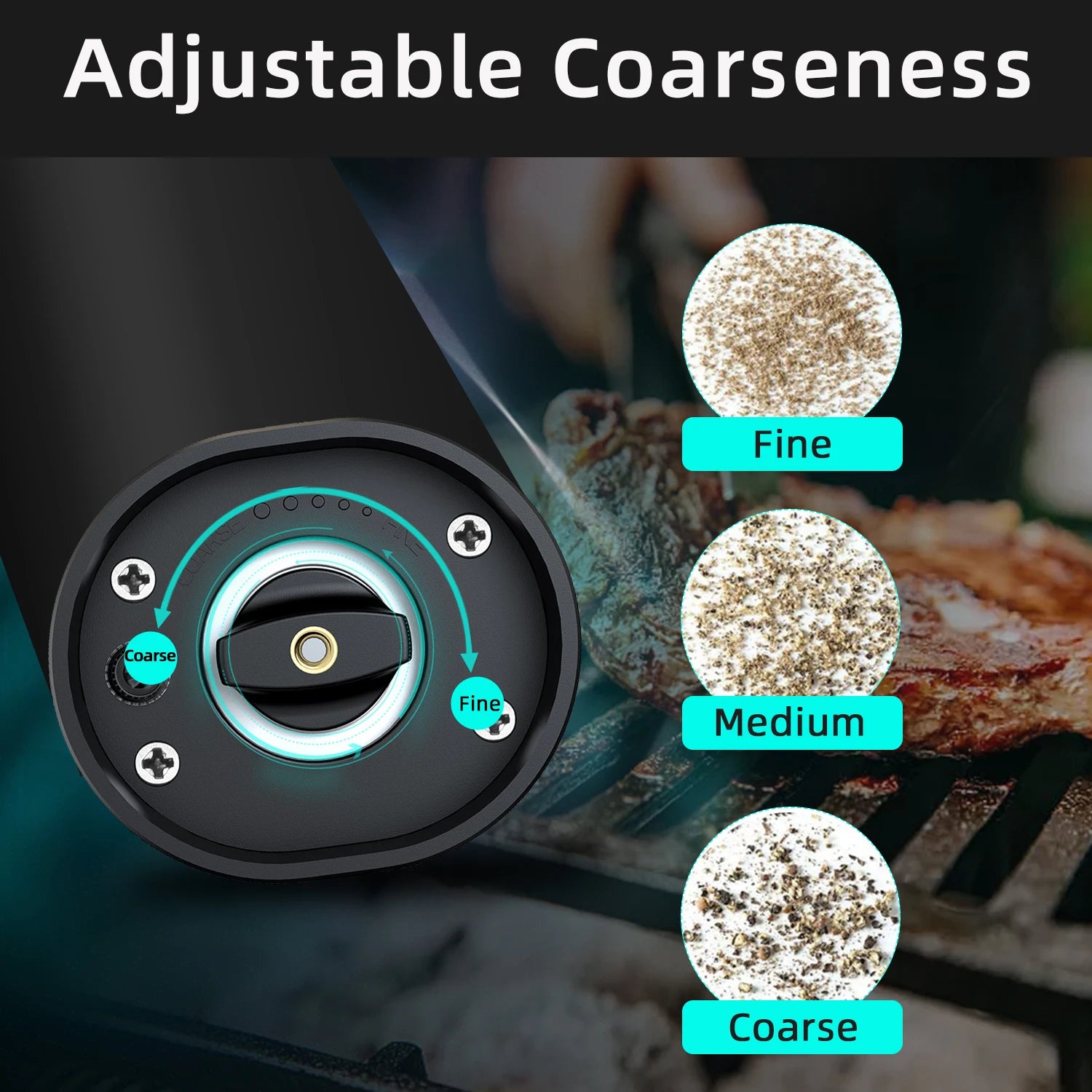 Revolutionary Electric Automatic Salt and Pepper Grinder Set - Rechargeable Gravity Spice Mill with Adjustable Coarseness for Effortless Seasoning