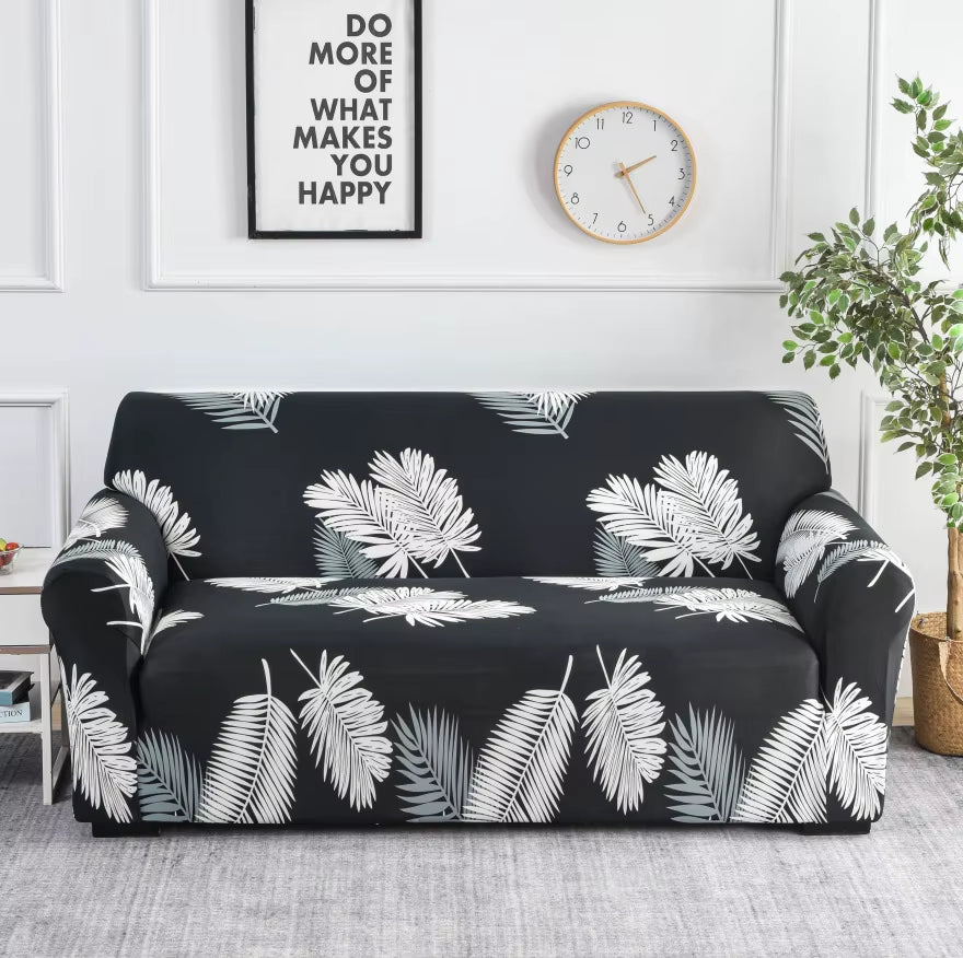 1Pc Flower Printed Elastic Sofa Cover Antidirty Spandex Sofa Cover Furniture Protector for Bedroom Office Living Room Home Decor