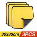 Premium Absorbent Microfiber Car Wash Towels - Thickened Yellow Cleaning Cloths in Multiple Sizes