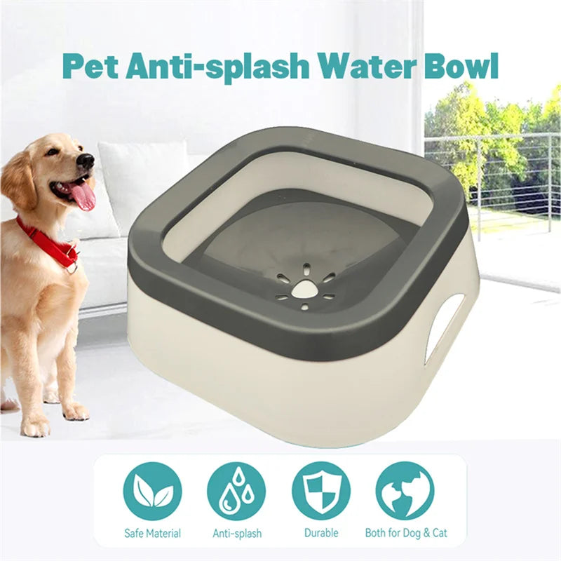 Elevate Your Pet's Hydration with the Anti-Splash 1L Water Bowl - Perfect for Dogs and Cats!