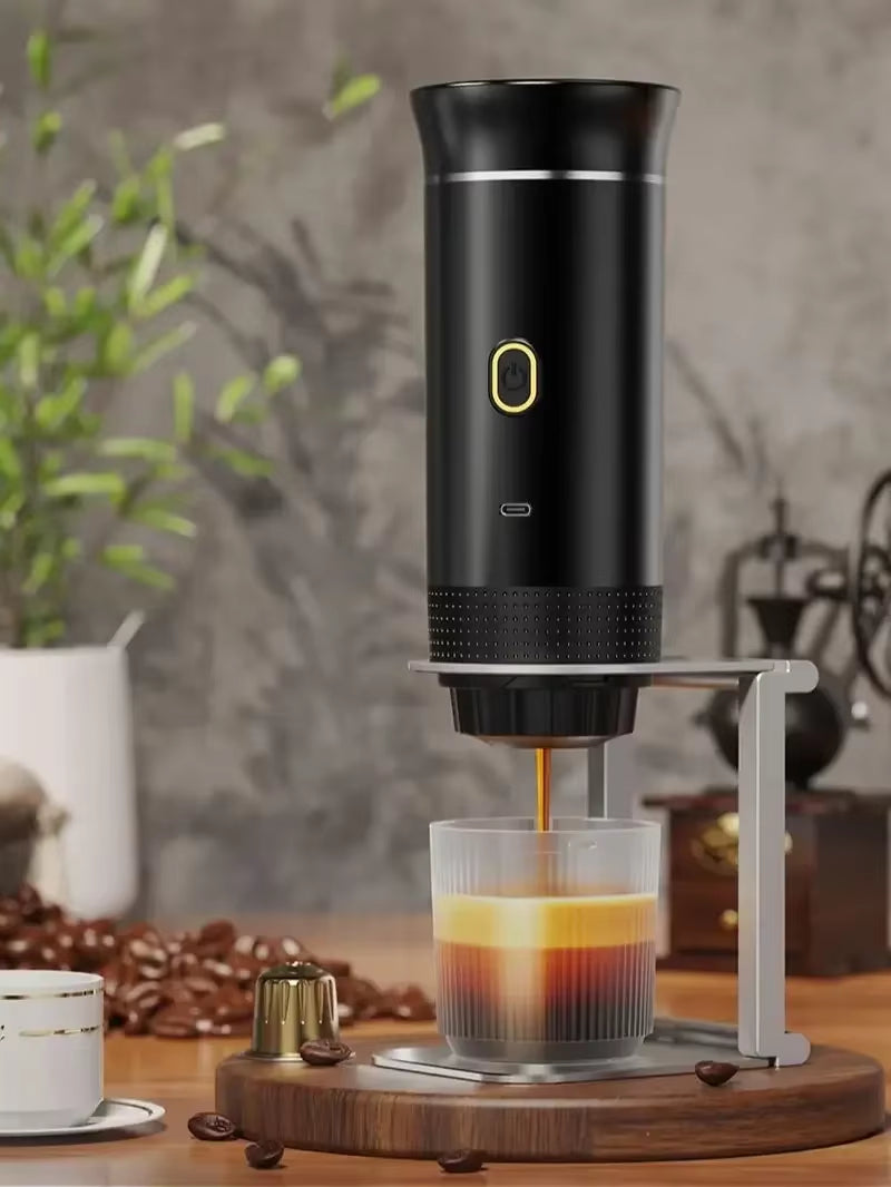 Ultimate Wireless Electric Portable Espresso Coffee Machine - Enjoy Fresh Brewed Coffee Anywhere with 3-in-1 Functionality for Home, Car, and Camping!