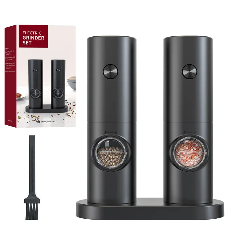 Revolutionary Electric Automatic Salt and Pepper Grinder Set - Rechargeable Gravity Spice Mill with Adjustable Coarseness for Effortless Seasoning
