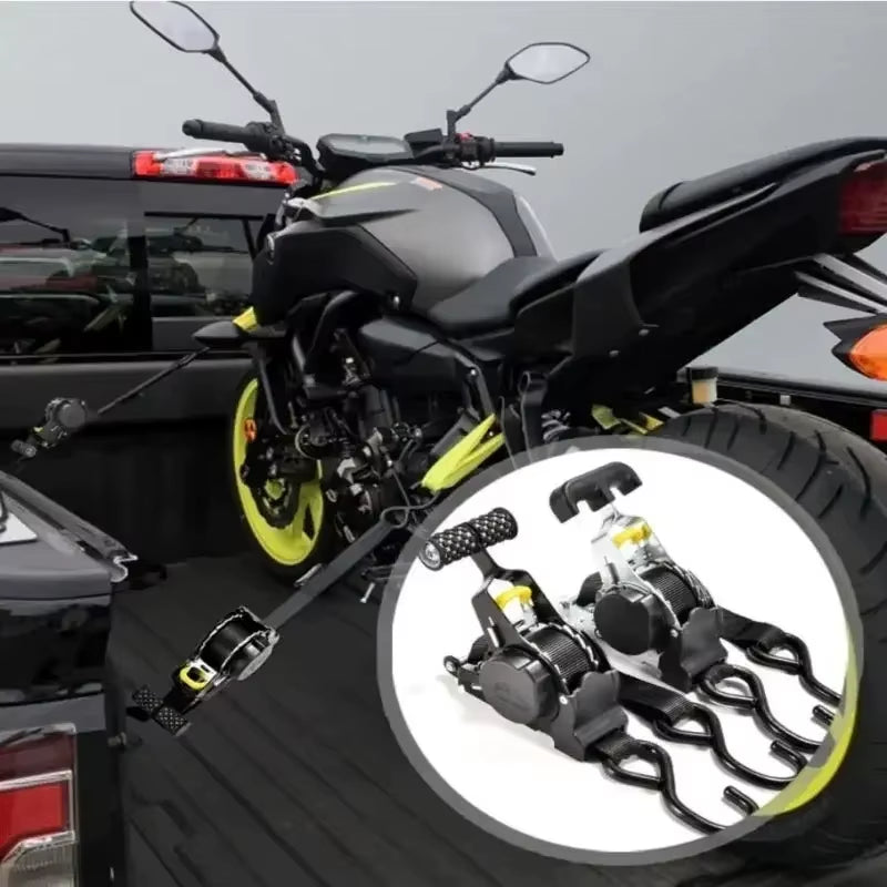Ultimate Retractable Ratchet Strap for Secure Cargo Transport - Perfect for Motorcycles, Cars, and More!