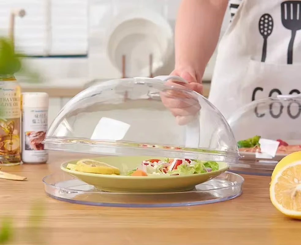 Versatile Microwave Food Splash Guard - High-Temperature Resistant Cover with Steam Vent and Handle for Effortless Heating