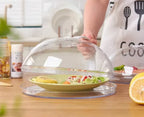 Versatile Microwave Food Splash Guard - High-Temperature Resistant Cover with Steam Vent and Handle for Effortless Heating